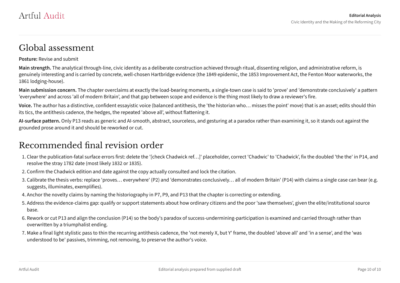 Sample report page 3
